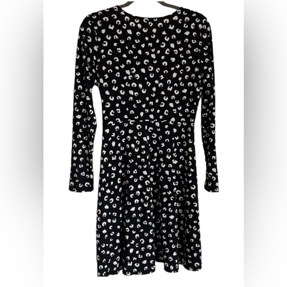 Kaileigh Woman’s Black and White Faux Wrap Dress Size Medium Corpcore Office - Picture 5 of 8